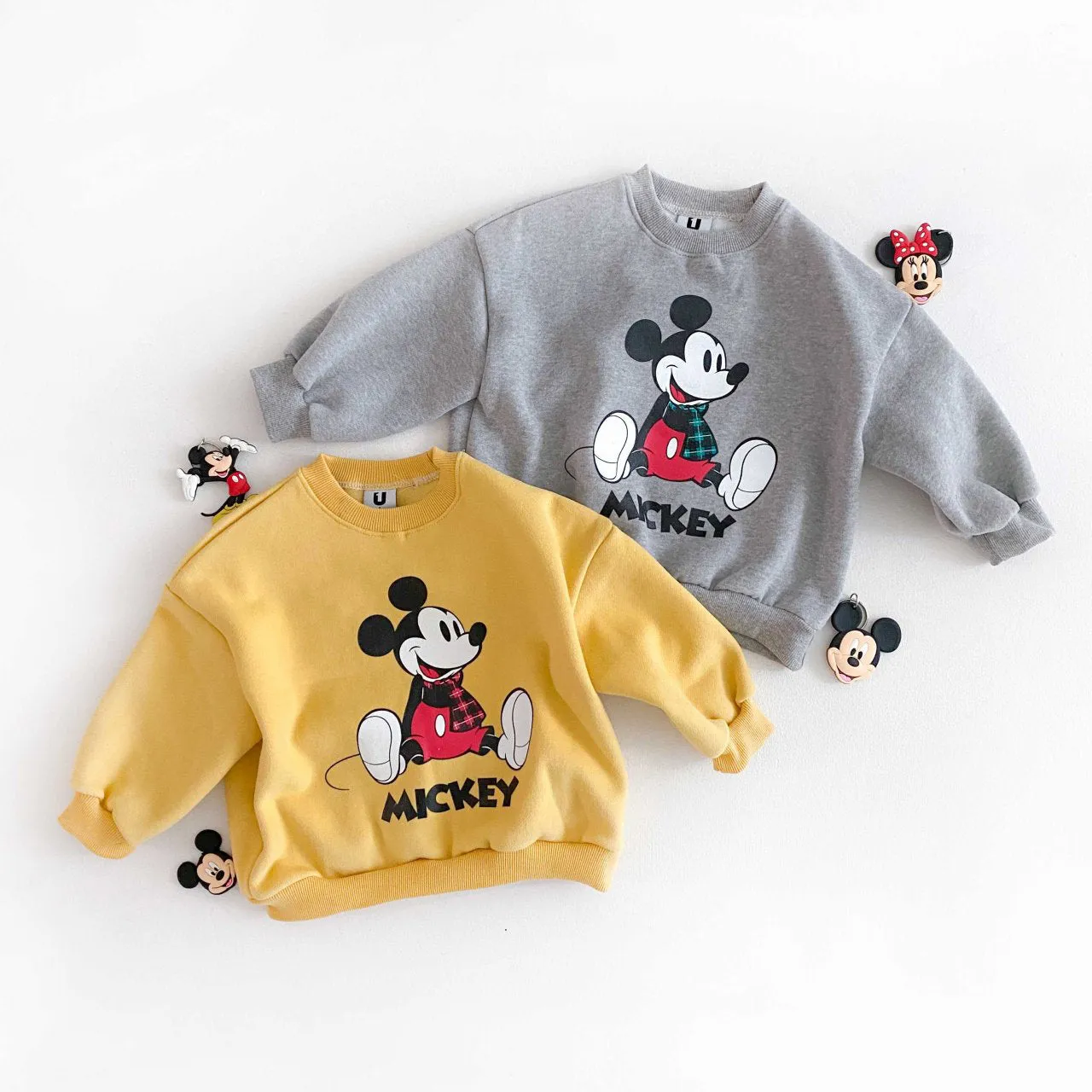 Toddler Fleece Lined Mickey Tartan Scarf Sweatshirt (2-6y) - 2 Colors