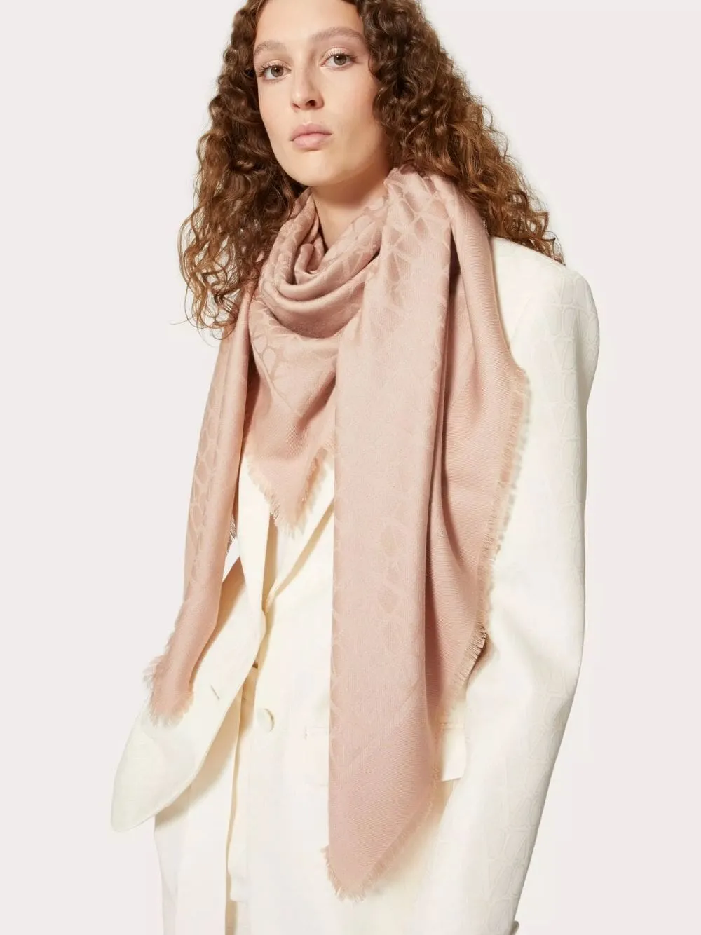 Toile Iconographe Poudre Wool-Silk Shawl