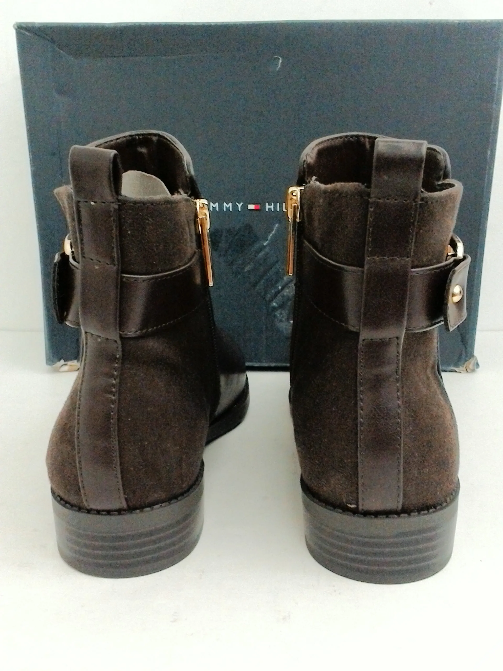 Tommy Hilfiger Women's Inella Dark Brown Booties Size 7.5 M