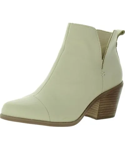 Toms Everly Womens Leather Cut-Out Booties