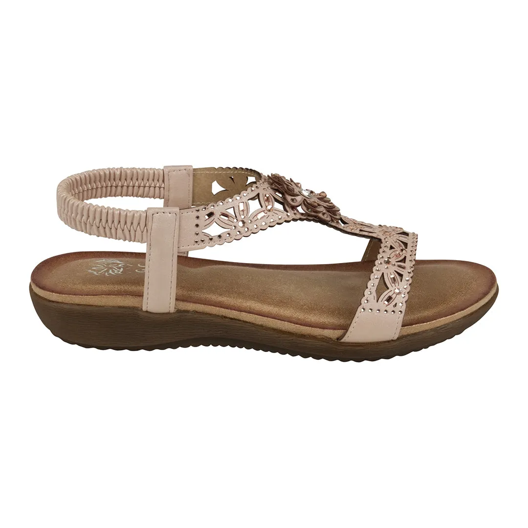 Toni Blush Flat Sandals