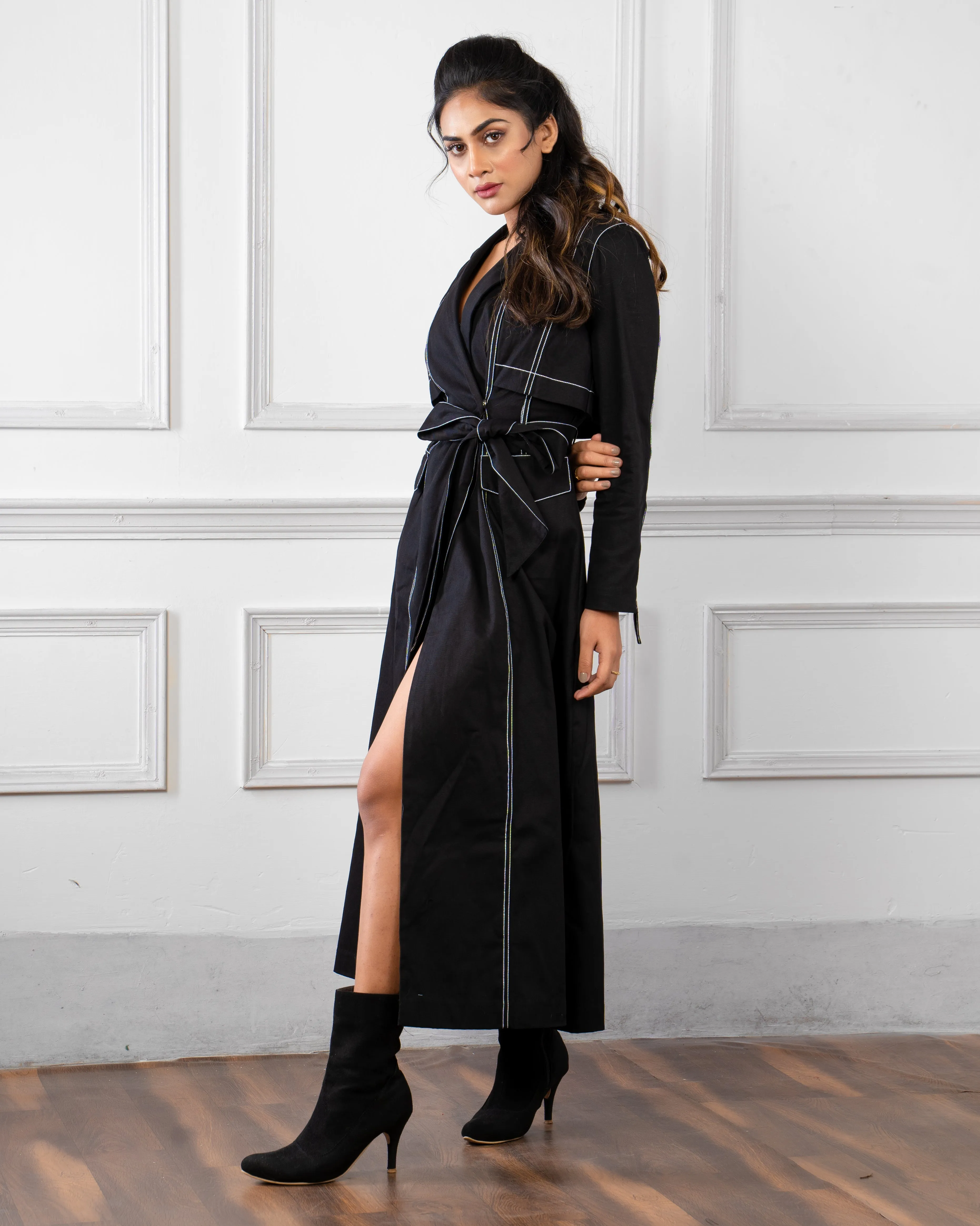 TRENCH SLIT DRESS