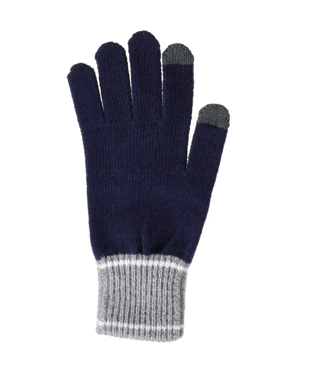 Unisex adult knitted winter gloves peacoat/grey heather Puma