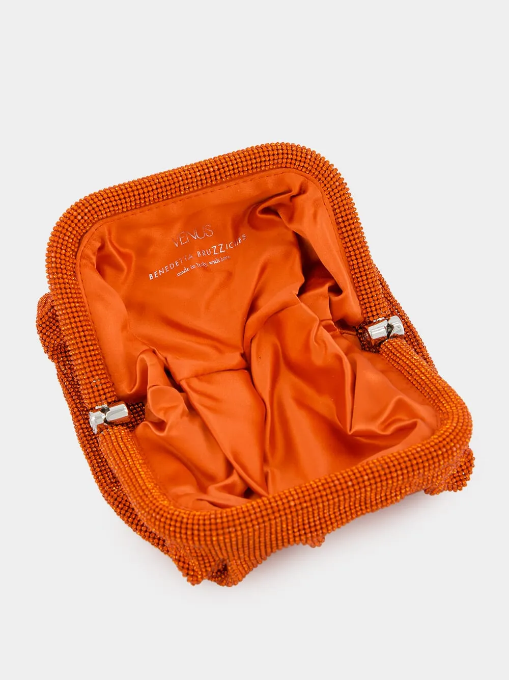 Venus La Petite Orange Crystal Clutch