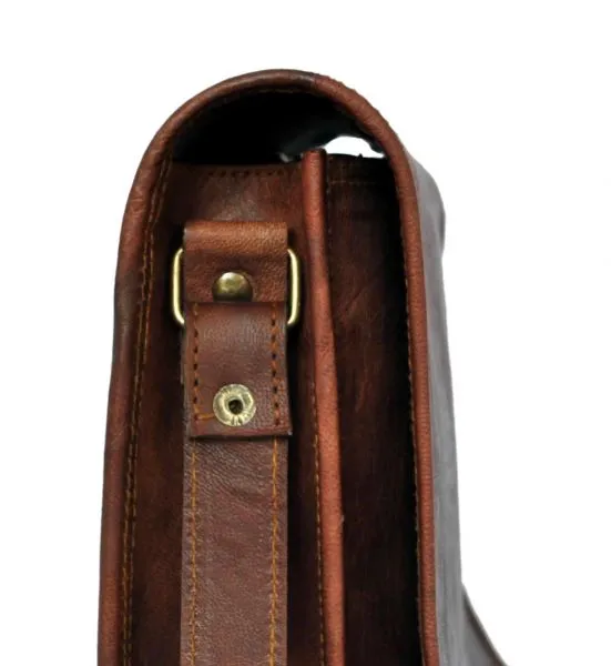 Vintage Fashion Leather Messenger bag for men for iPad Laptop - Small