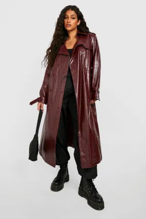 Vinyl Oversized Trench Coat