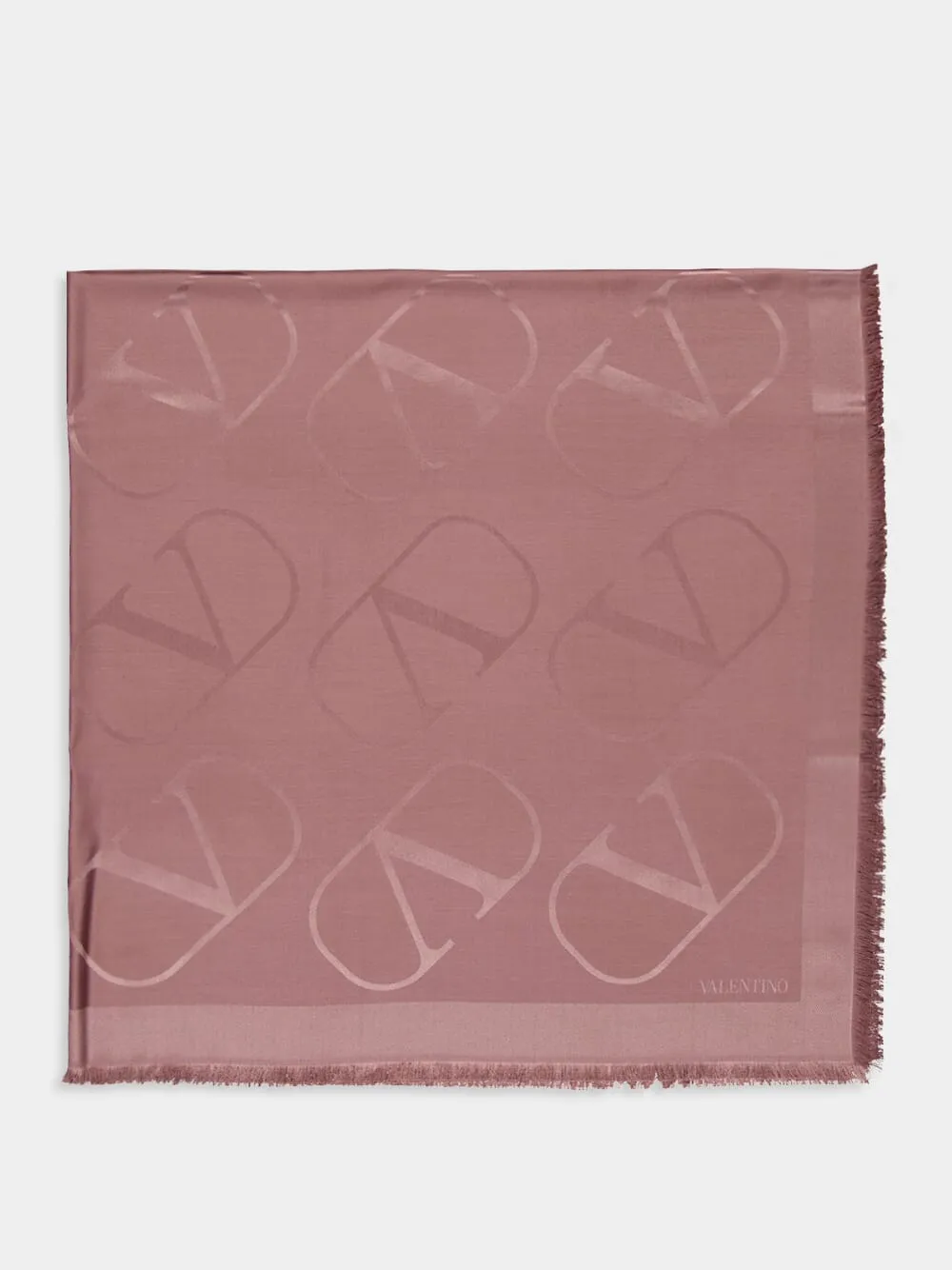 VLogo Pink Jacquard Shawl