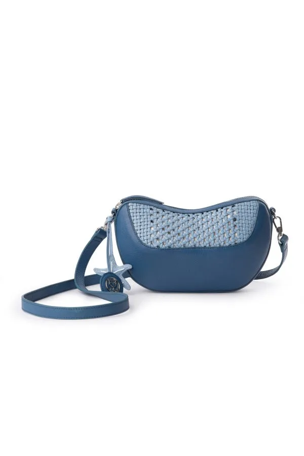 Wave Crossbody Bag : With Leather Woven Panel - Limited Edition