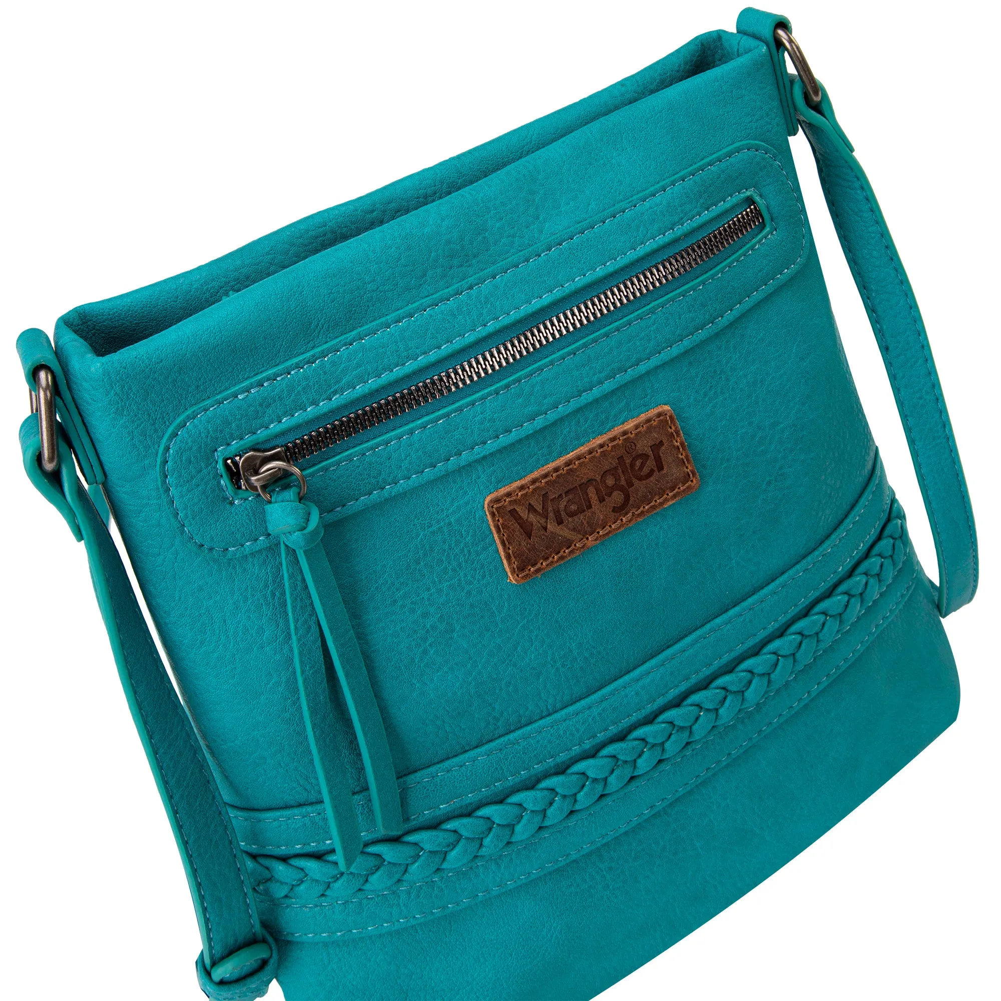 WG97G-9360  Wrangler Braided Concealed Carry Crossbody - Turquoise