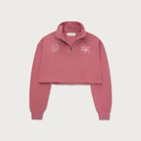 Womens 1/4 Zip Fleece - Mauve