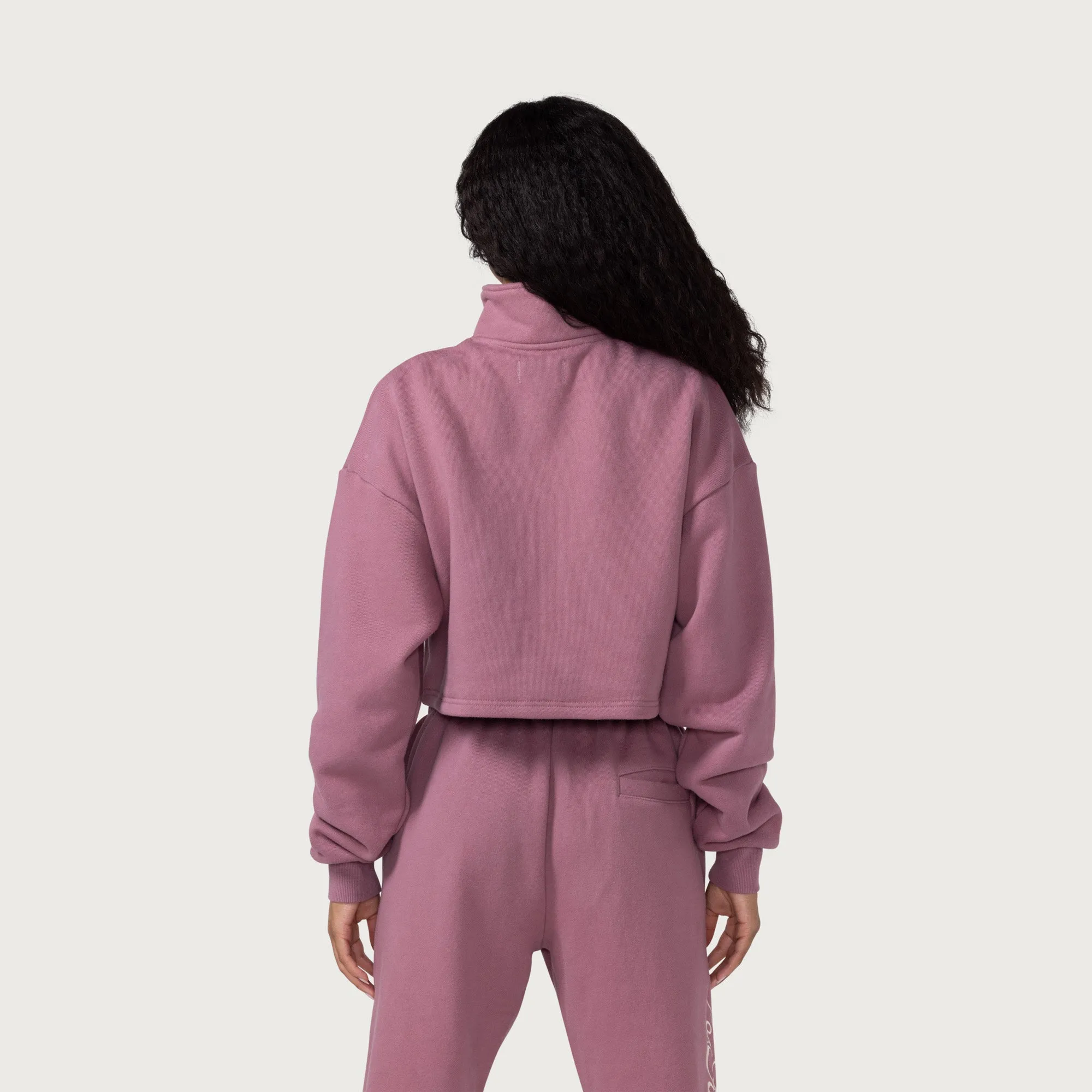 Womens 1/4 Zip Fleece - Mauve