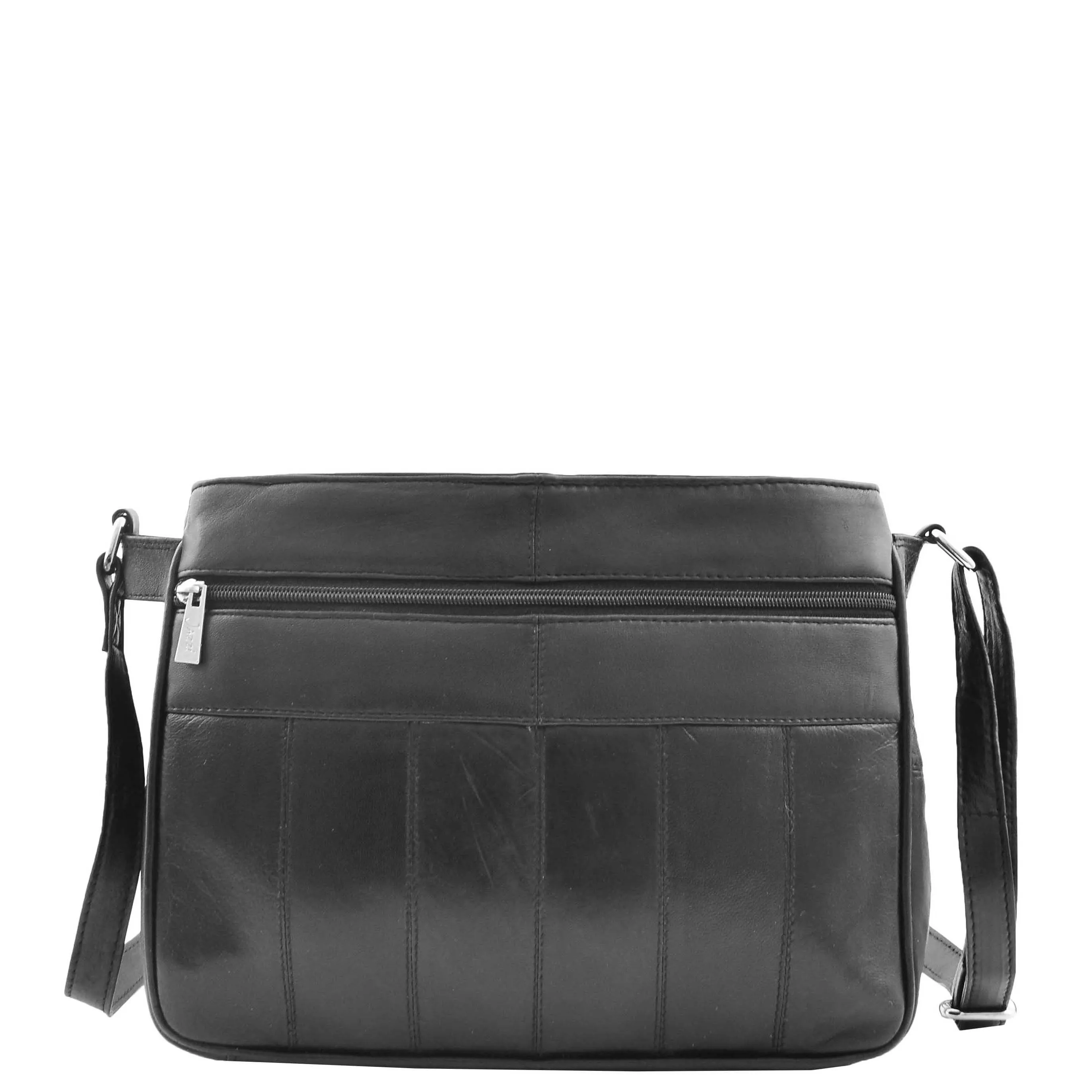 Womens Leather Cross Body Messenger Bag HOL002 Black