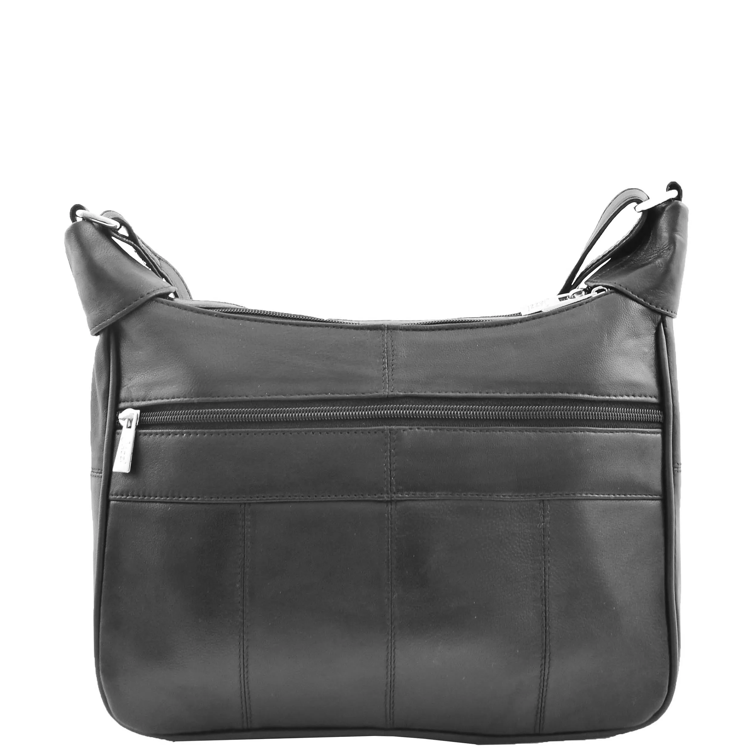 Womens Leather Cross Body Messenger Bag HOL004 Black