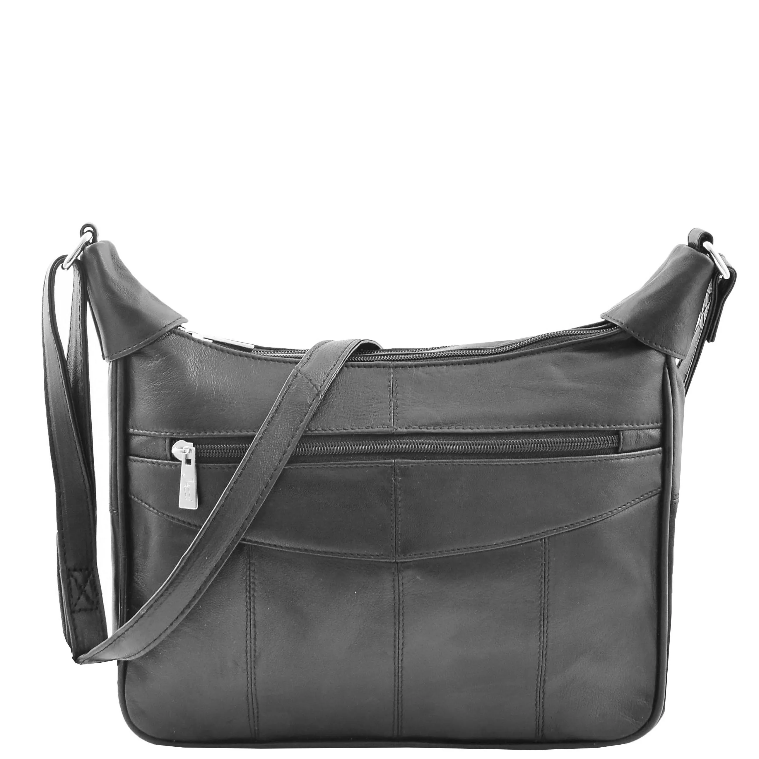 Womens Leather Cross Body Messenger Bag HOL004 Black