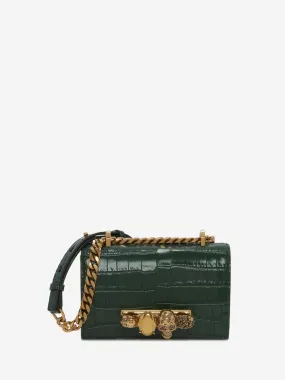 Women's Mini Jewelled Satchel in Emerald