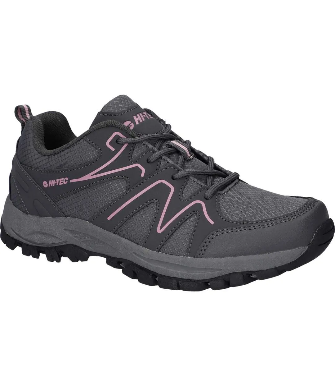 Womens/ladies maine walking shoes steel grey/charcoal Hi-Tec