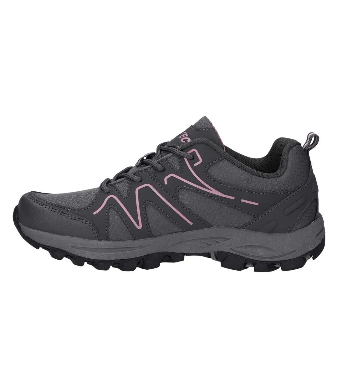 Womens/ladies maine walking shoes steel grey/charcoal Hi-Tec